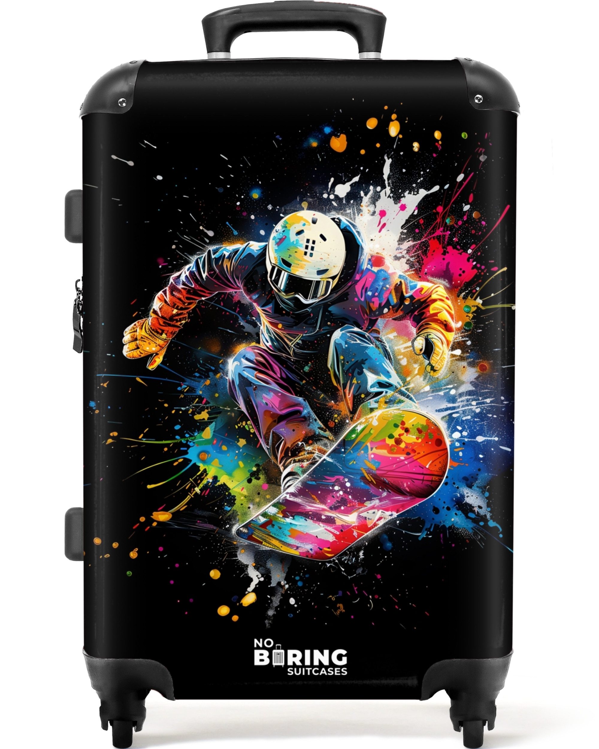 NoBoringSuitcases.com© Hartschalen-Trolley Snowboarder mit Graffiti 67 günstig online kaufen