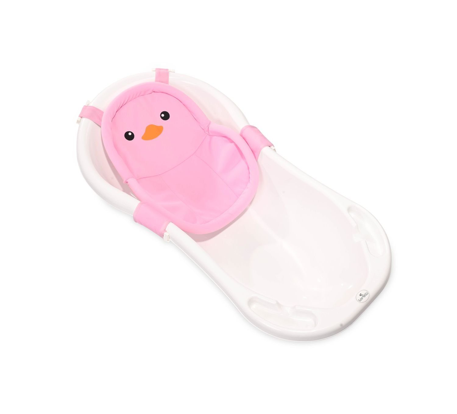 Badewannennetz, Geburt B: Kunststoff, Pinguin, aus rosa 28 28 L: Badenetz Baby Clips Lorelli cm, ab cm, Wanneneinlage