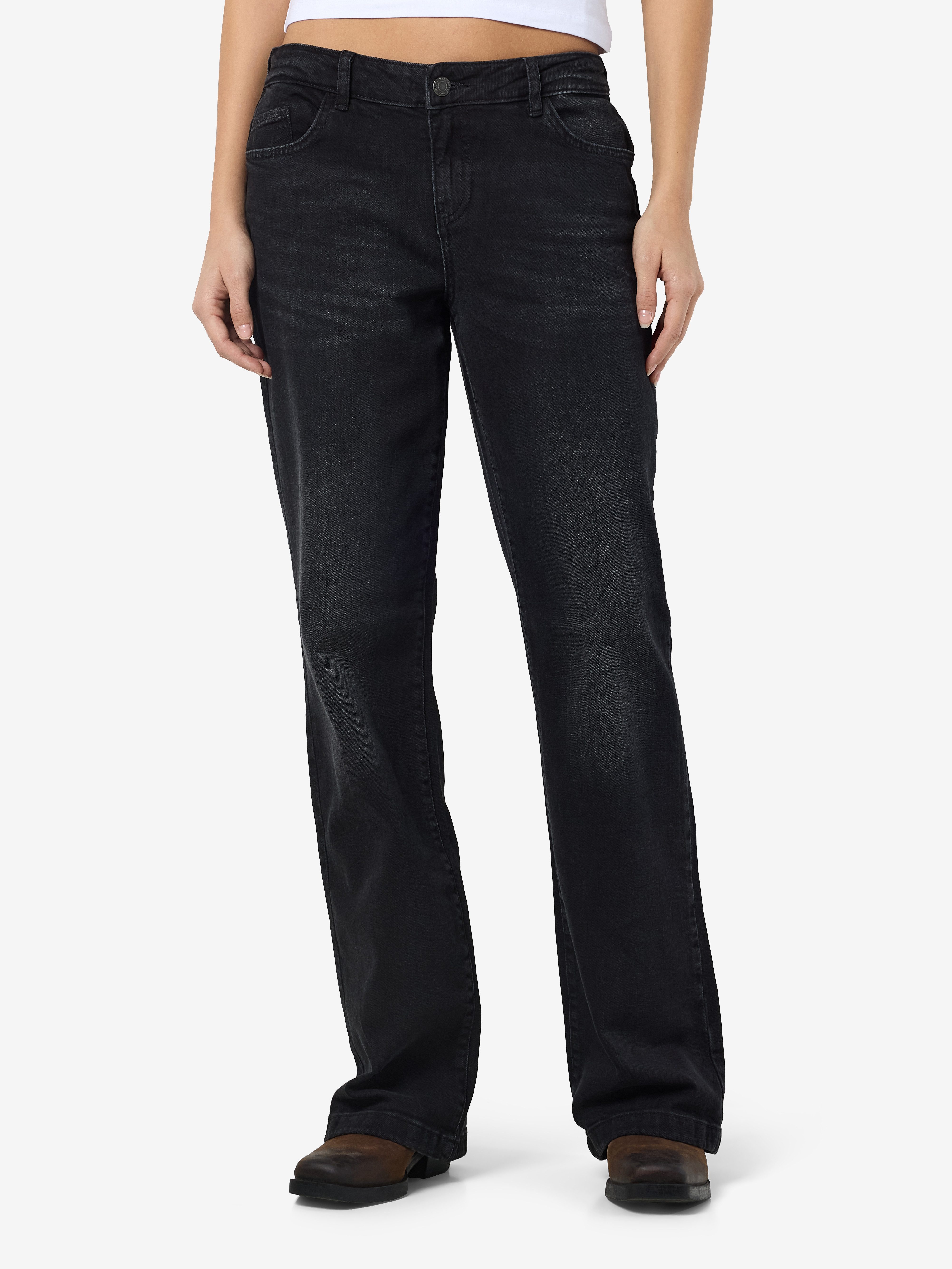 Noisy may Low-rise-Jeans NMNILA LW WIDE JEANS AZ423BL NOOS günstig online kaufen