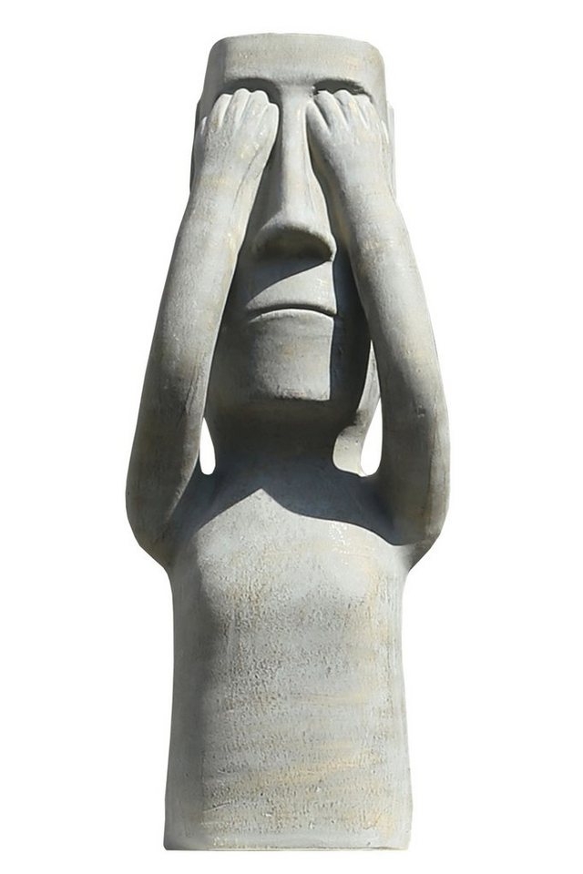 GILDE Dekofigur Skulptur Nichts sehen (1 St), Dekoobjekt, Höhe 63,5 cm, aus  Keramik, Wohnzimmer, Maße: H.70cm x B.26cm x