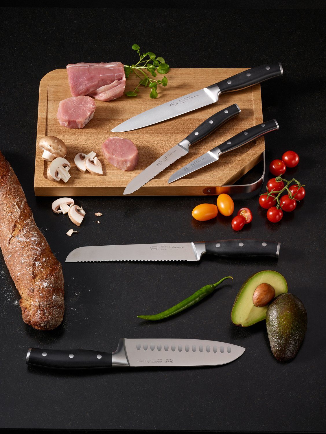 RÖSLE Fleischmesser Tradition, Küchenmesser für von Fleisch, Griff Klingenspezialstahl, ergonomischer
