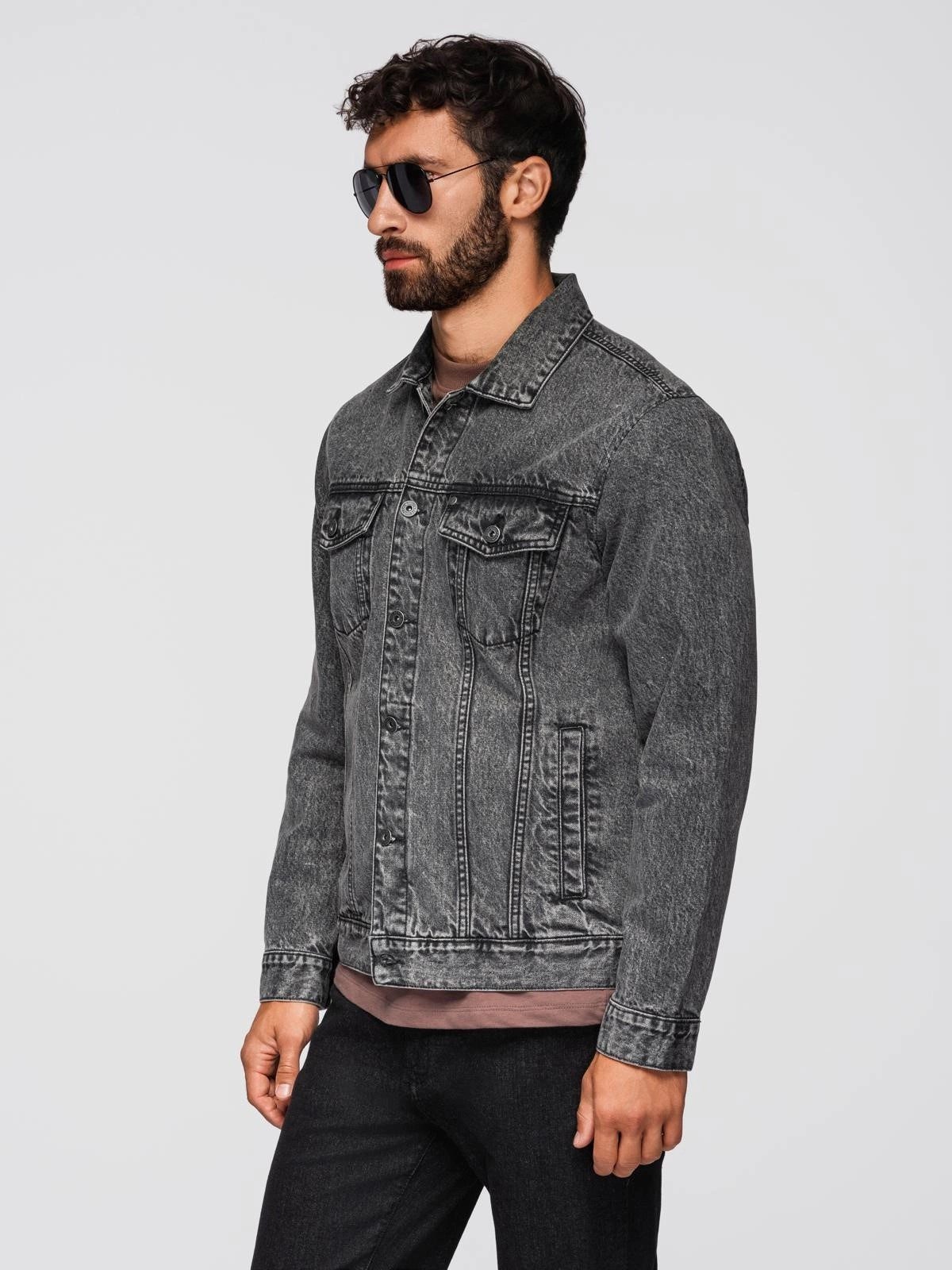 OMBRE Jeansjacke Herren-Jeansjacke mit Waschung günstig online kaufen