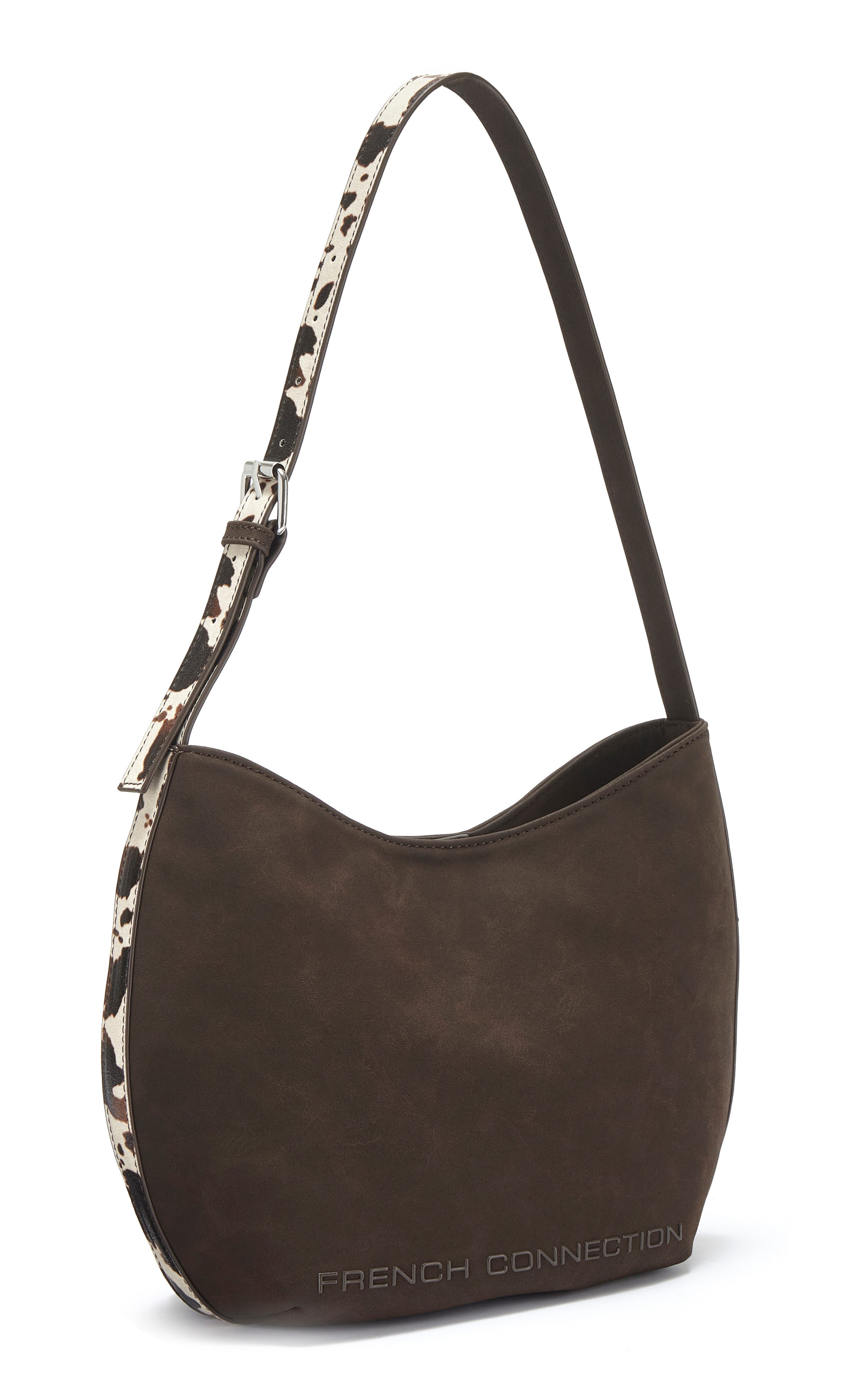 French Connection Schultertasche Henkeltasche, Handtasche, Shopper, Damentasche, NEU mit modischen Animal-Details VEGAN