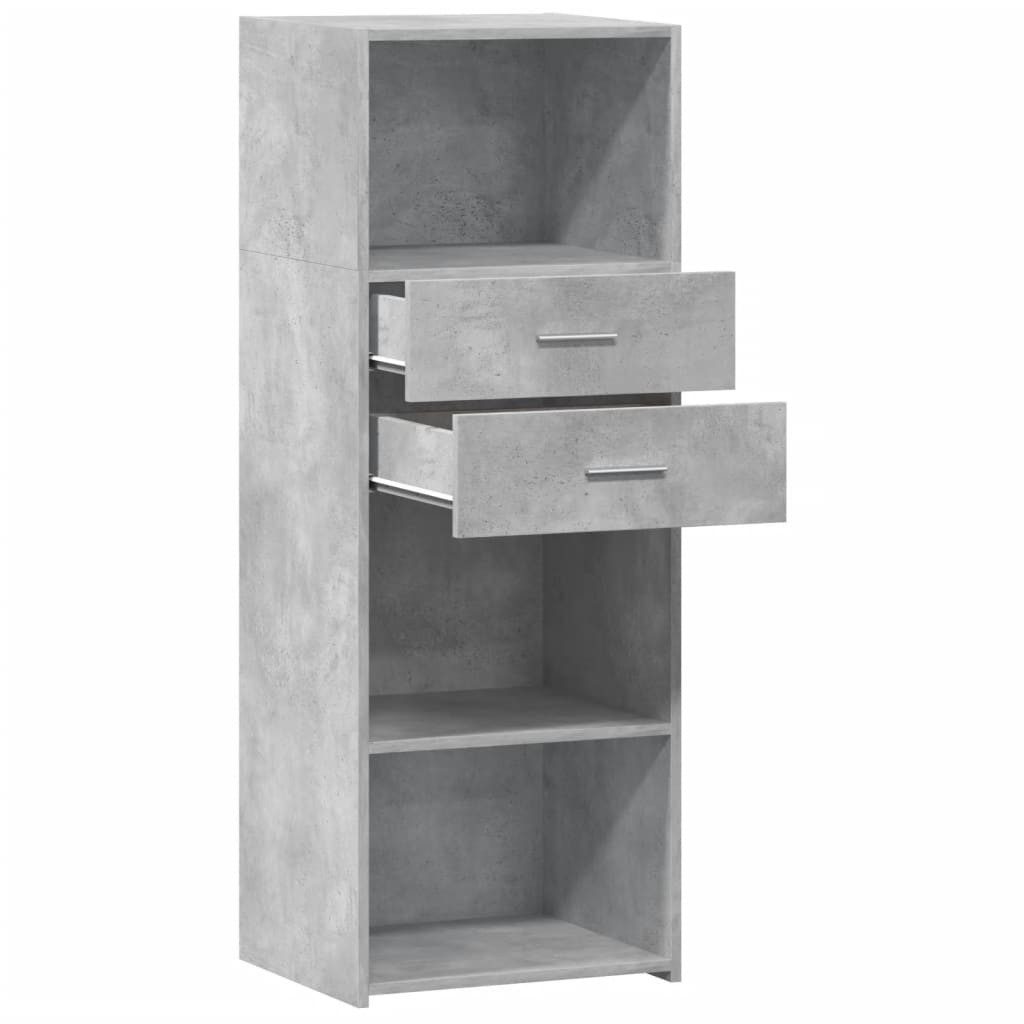 vidaXL Highboard Highboard Betongrau 45x42,5x124 cm Holzwerkstoff (1 St)