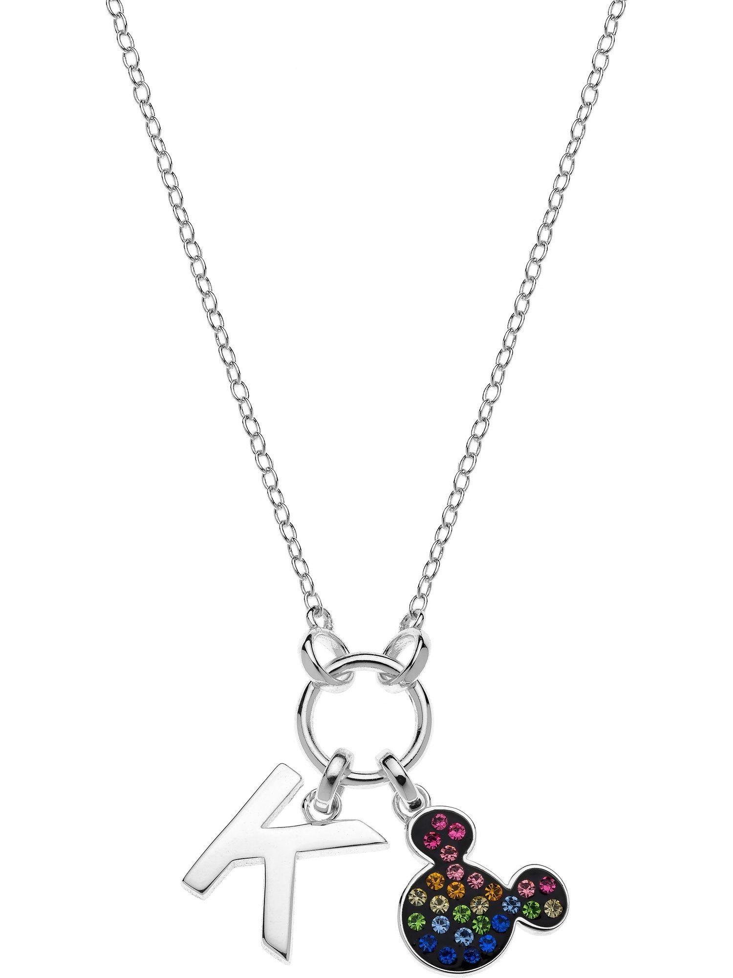 DISNEY Jewelry Collier Mädchen-Kinderkette Kristall Disney 925er Silber