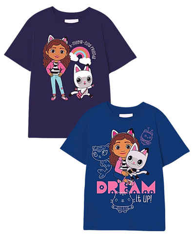 Dreamworks Gabby’s Dollhouse T-Shirt Gabby & Pandy (2-tlg) 2er Pack Mädchen Jerseyshirt Gr. 92- 128 cm