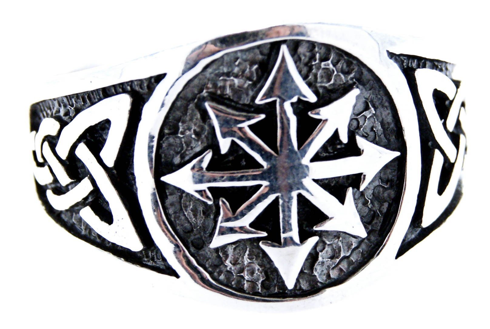 Silberring Ring Fingerring Chaosstern, Gr. 52-76 Chaos Stern Magie