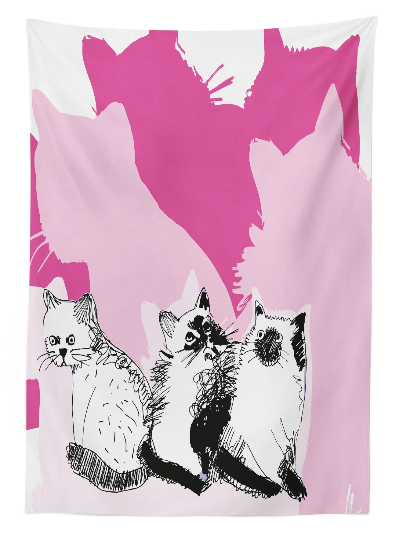 Abakuhaus Tischdecke Farbfest Farben, den geeignet Baby-Katzen-Kätzchen Waschbar Für Bereich Außen Tier Klare