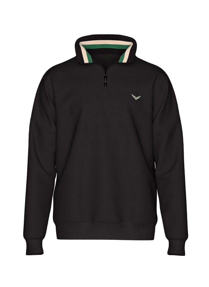 Sweatshirt TRIGEMA Troyer mit kontrastfarbigen Elementen