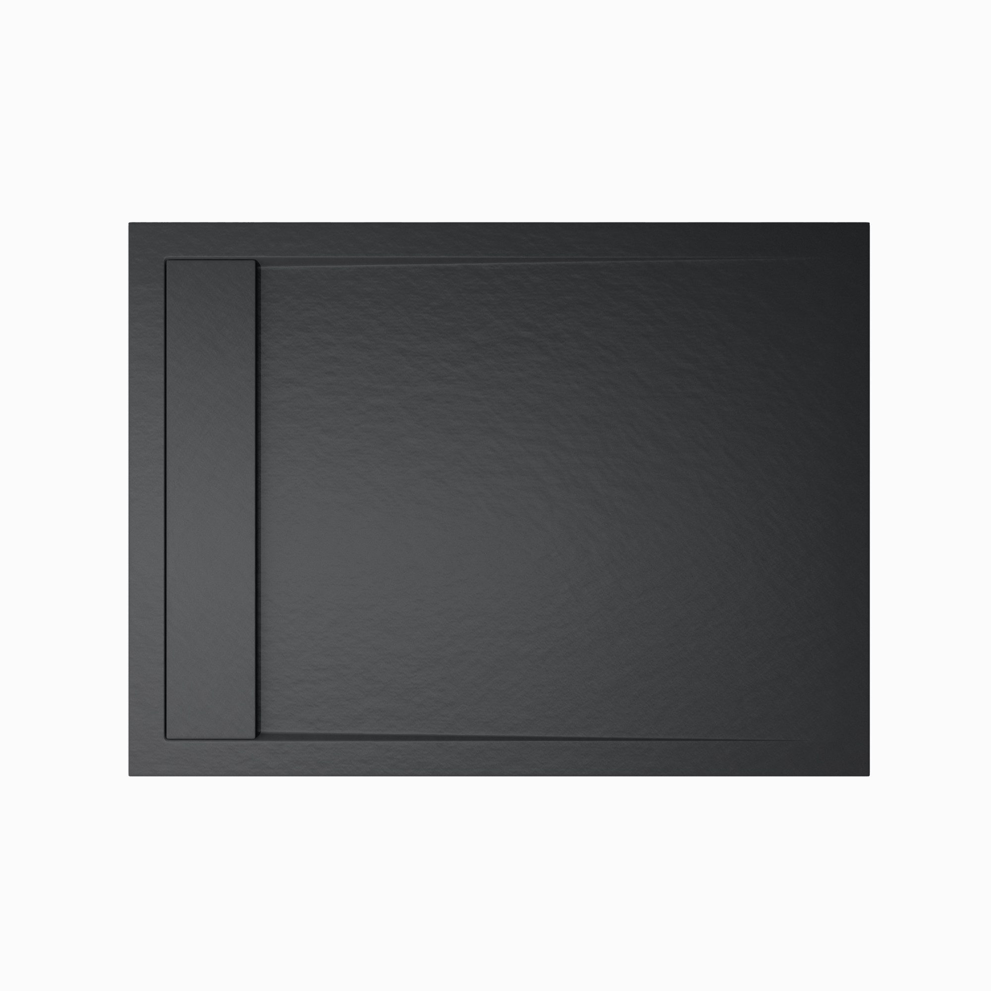 doporro Duschwanne Duschtasse Quore flach Mineralguss bodenebene Montage, Rechteckig, Mineralguss