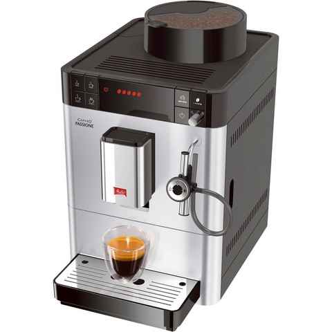 Melitta Kaffeevollautomat Passione® One Touch F53/1-101, silber, Tassengenau frisch gemahlen, Service-Taste für Entkalkung & Reinigung