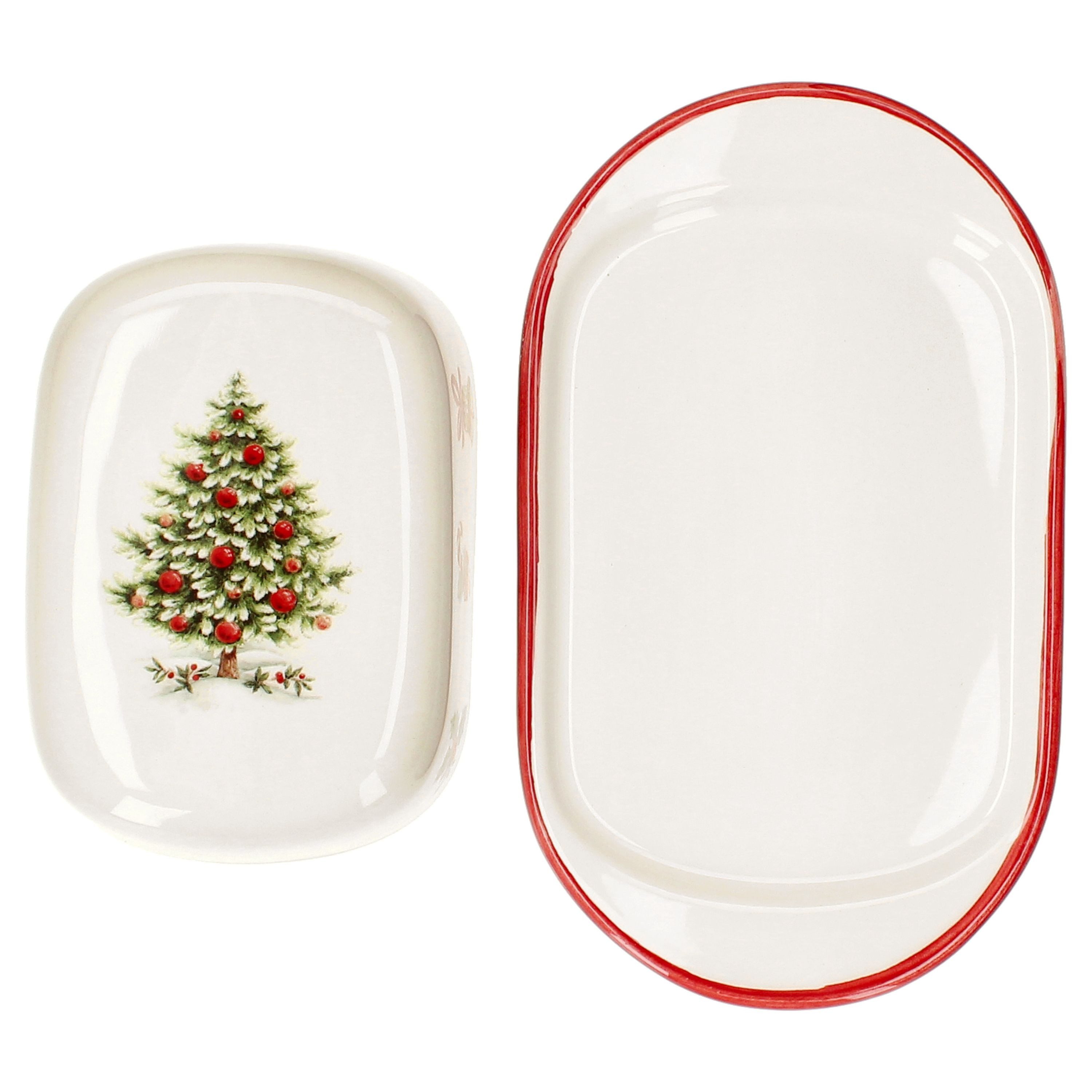 MamboCat Butterdose Maestro Natale Butterdose mit Deckel für 250g Butter-Teller Keramik, Keramik