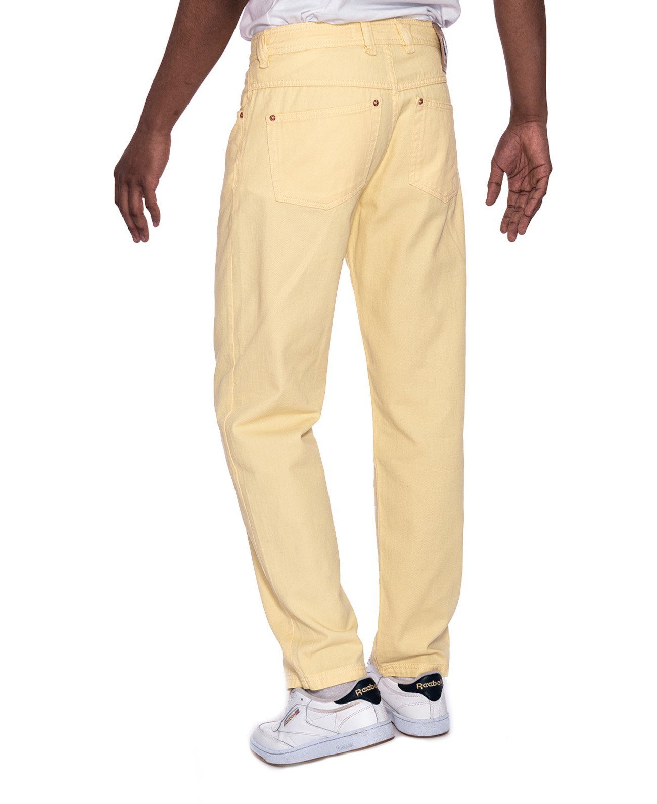 Tapered-fit-Jeans Fit, Zicco Freizeithose Gabardine Sommerhose, Fit, PICALDI Jeans Relaxed Loose 472 Yellow