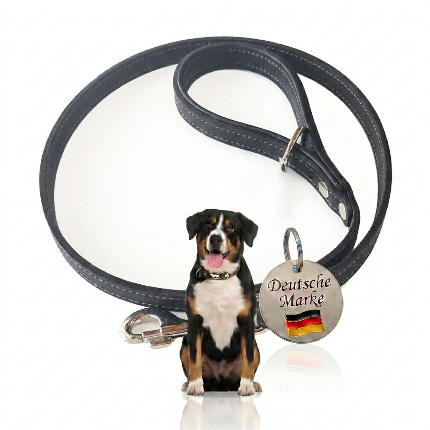 Activity4Dogs Hundeleine für große Hunde Leder, 1m, mit gepolsterter Schlaufe, verschiedene Farben, Made in Germany