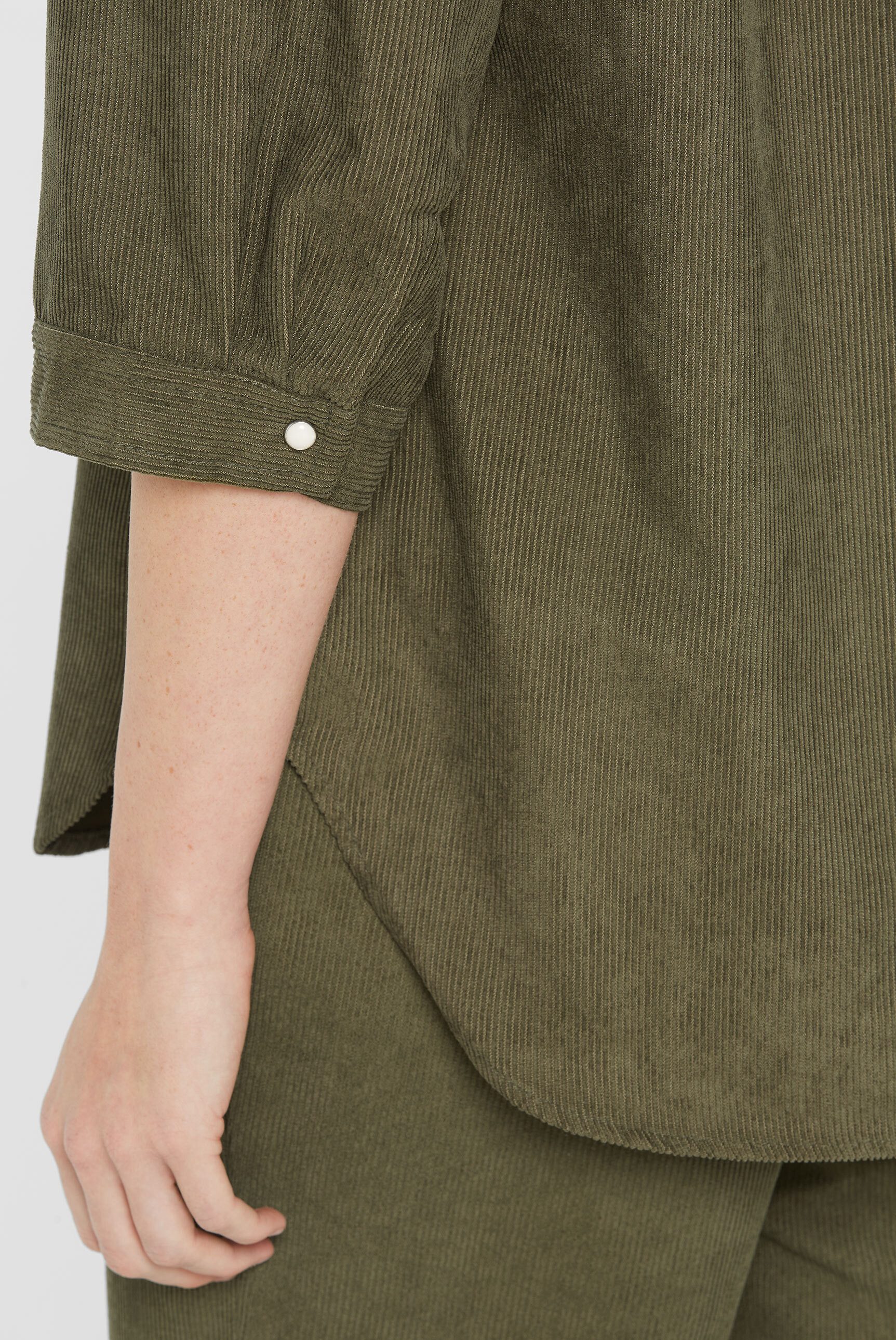 SENSES.THE LABEL Kurzarmbluse aus Feincord