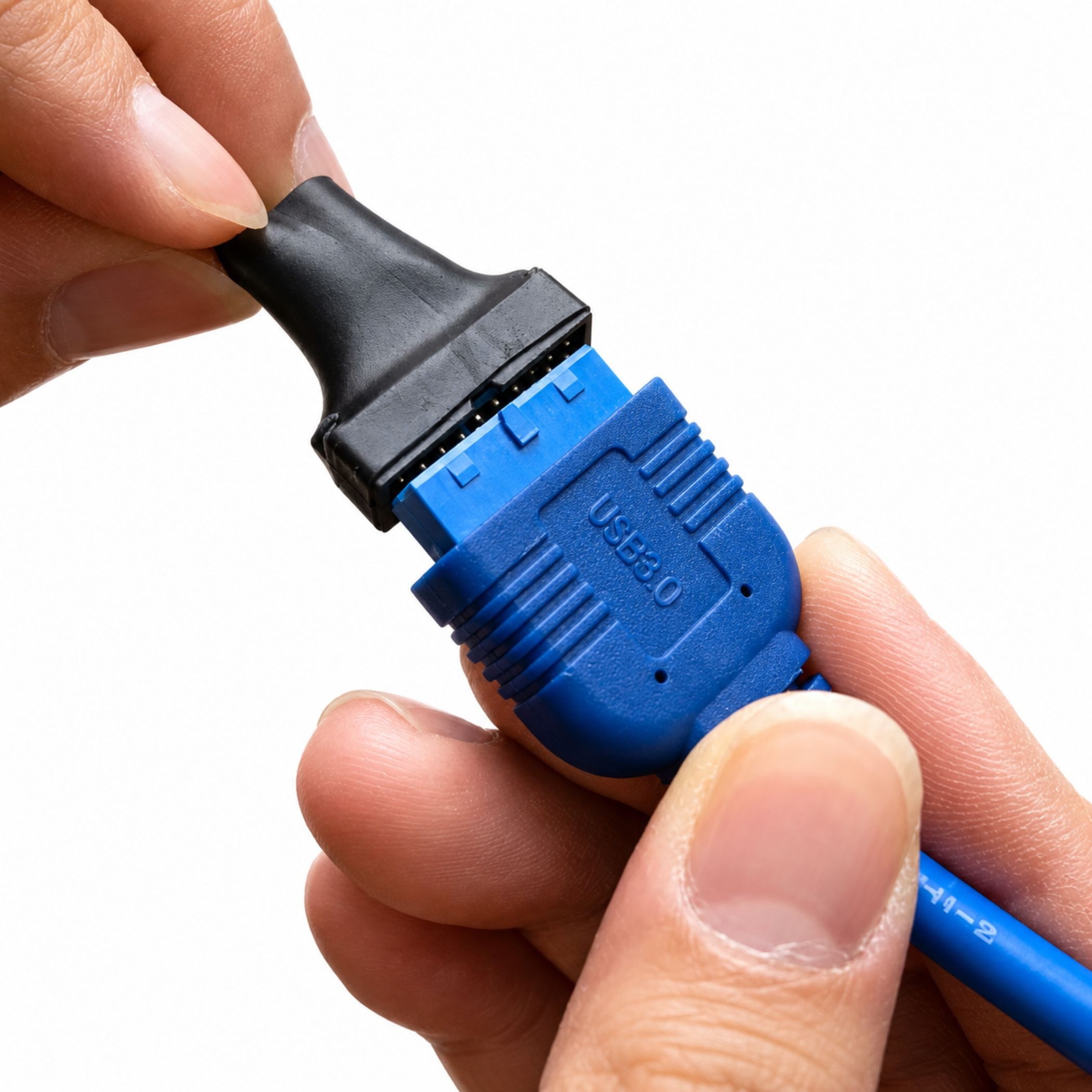 Bolwins H62 USB 3.0 20pin Stecker auf USB 2.0 9pin Motherboard Buchse Kabel PC Computer-Kabel, USB 2.0 9-Pin Stecker, interner Mainboard-Header, USB 3.0 20-Pin  – Bild 3 von 5