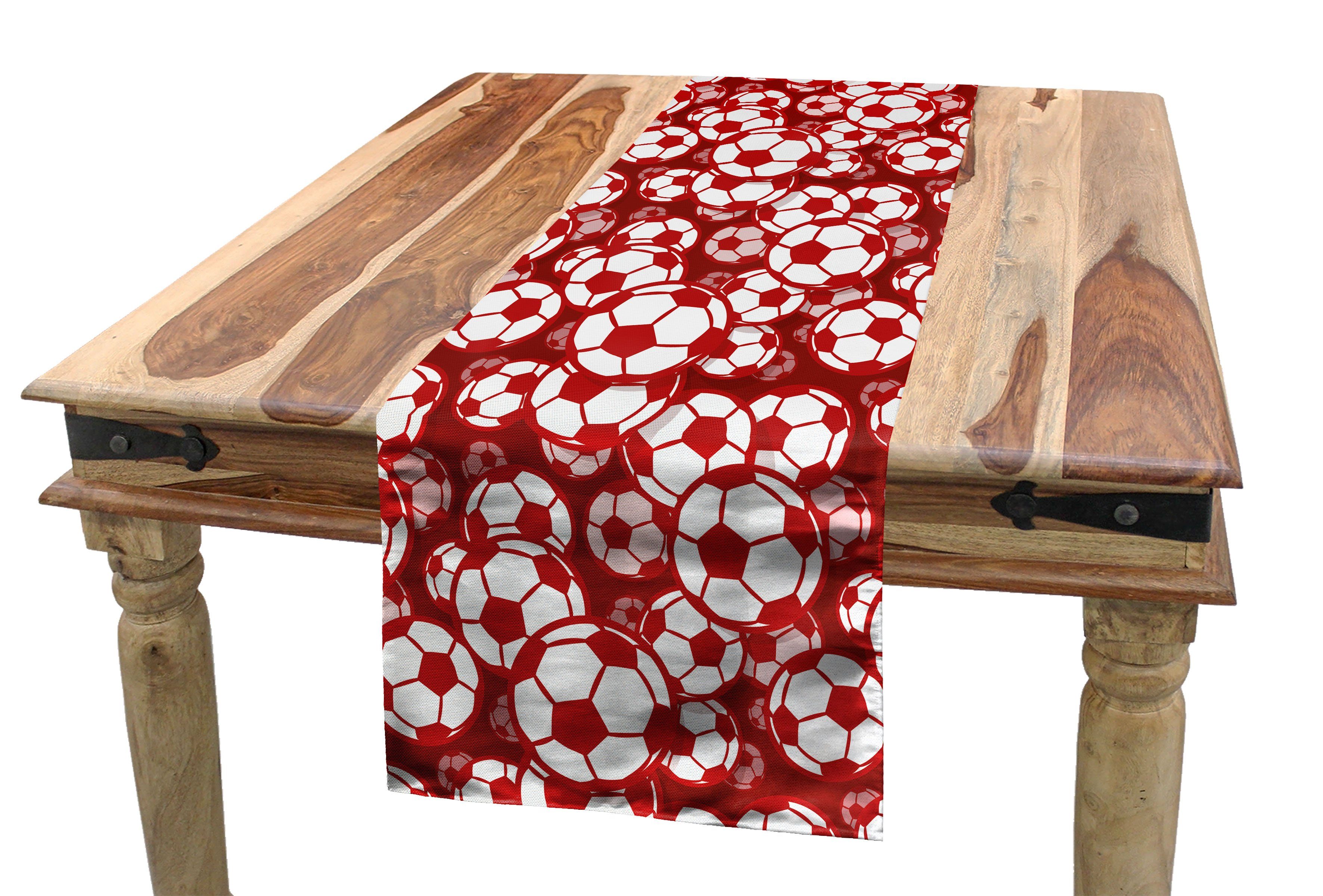 Abakuhaus Узкие скатерти Esszimmer Küche Rechteckiger Dekorativer Узкие скатерти, Fußball Fußbälle Team-Spiel