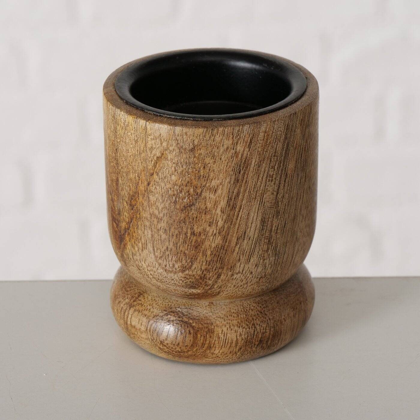 BOLTZE GRUPPE GmbH Kerzenhalter Kerzenhalter aus Holz NUMLI, Mangoholz, 2er-Set (Kerzenhalter)