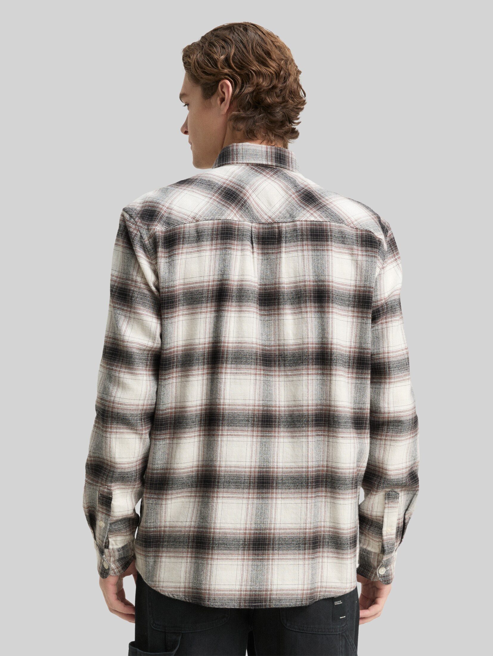 TOM TAILOR Denim Langarmhemd Blusen & Shirts Relaxed Fit Hemd mit Karomuster