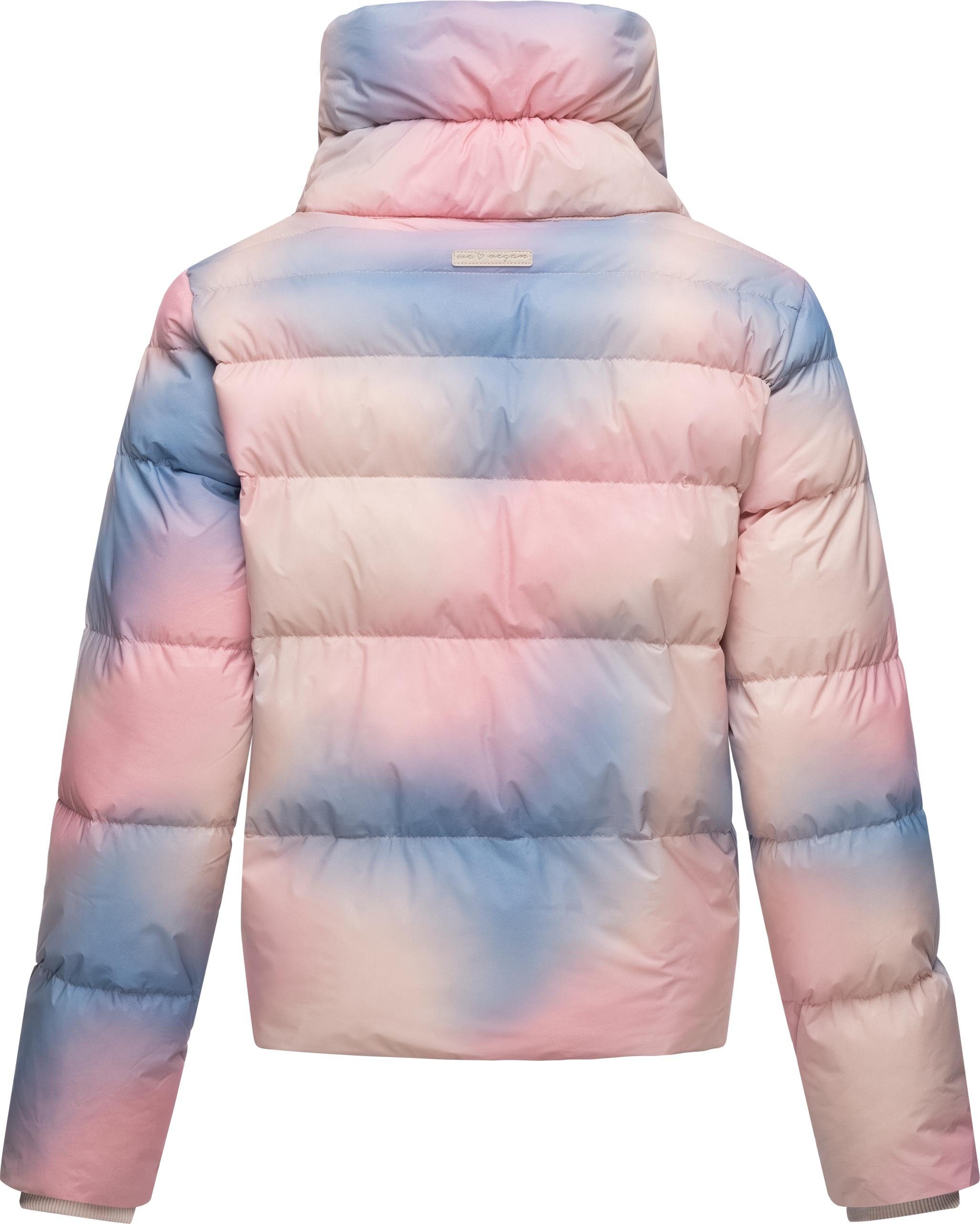 Ragwear Steppjacke Lunis Ombre stylische, cropped Winter Kurzjacke