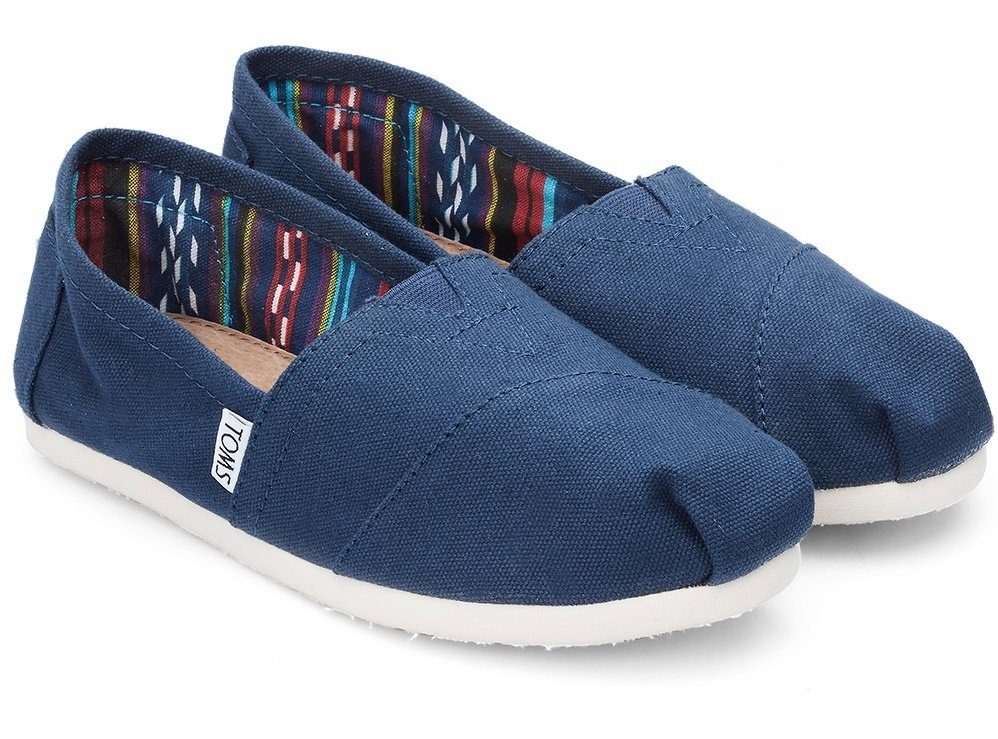 Damen Schlupschuhe TOMS dunkelblau navy Espadrille Wm Espadrilles Classic Canvas