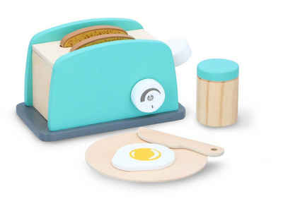 Warenhandel König Kinder-Toaster Spielzeug Toaster mit Zubehör aus FSC Holz