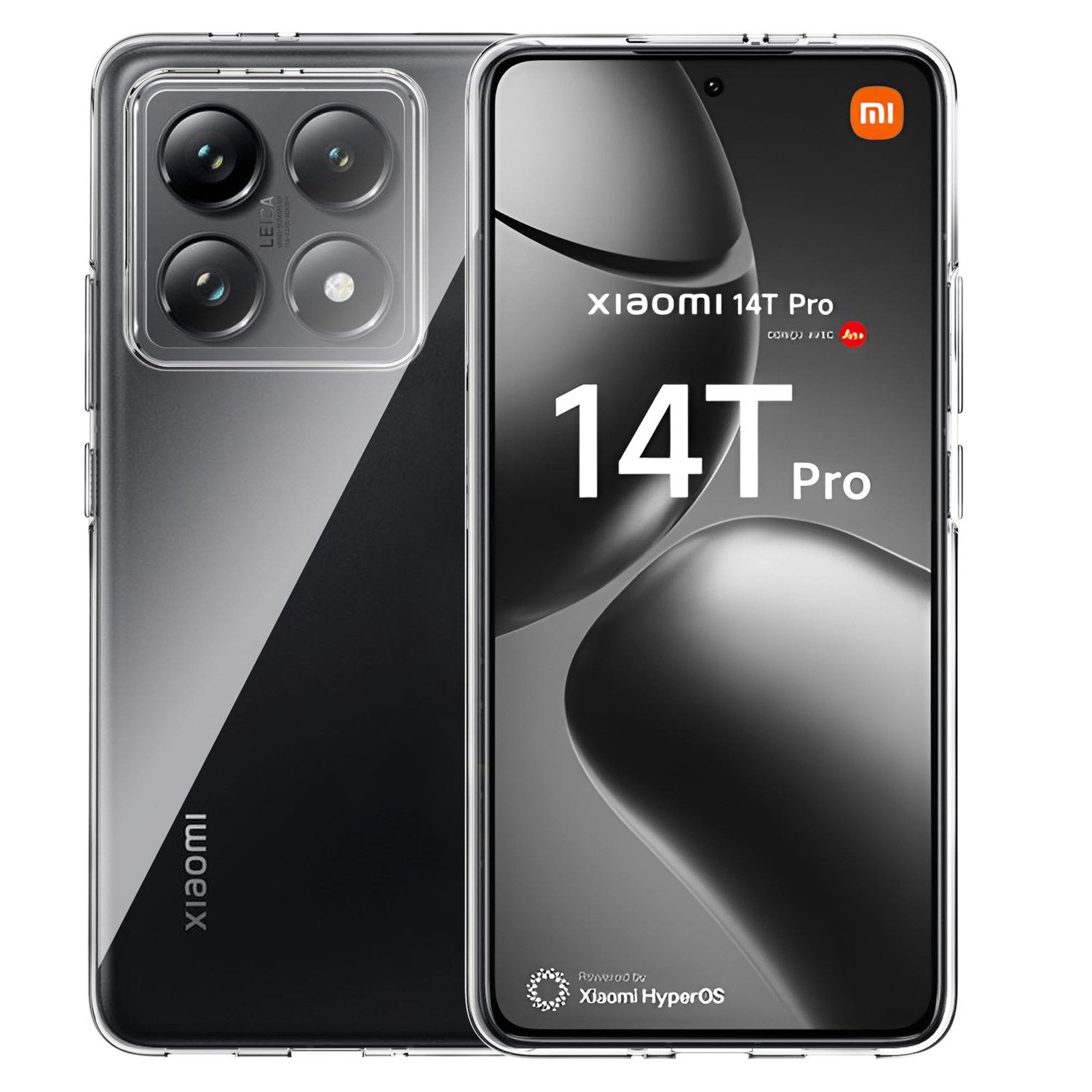 Wigento Handyhülle Für Xiaomi 14T Pro Silikon TPU Schutz Handy Hülle Cover Transparent, Stoßfeste TPU Hülle mit rutschfestem Design