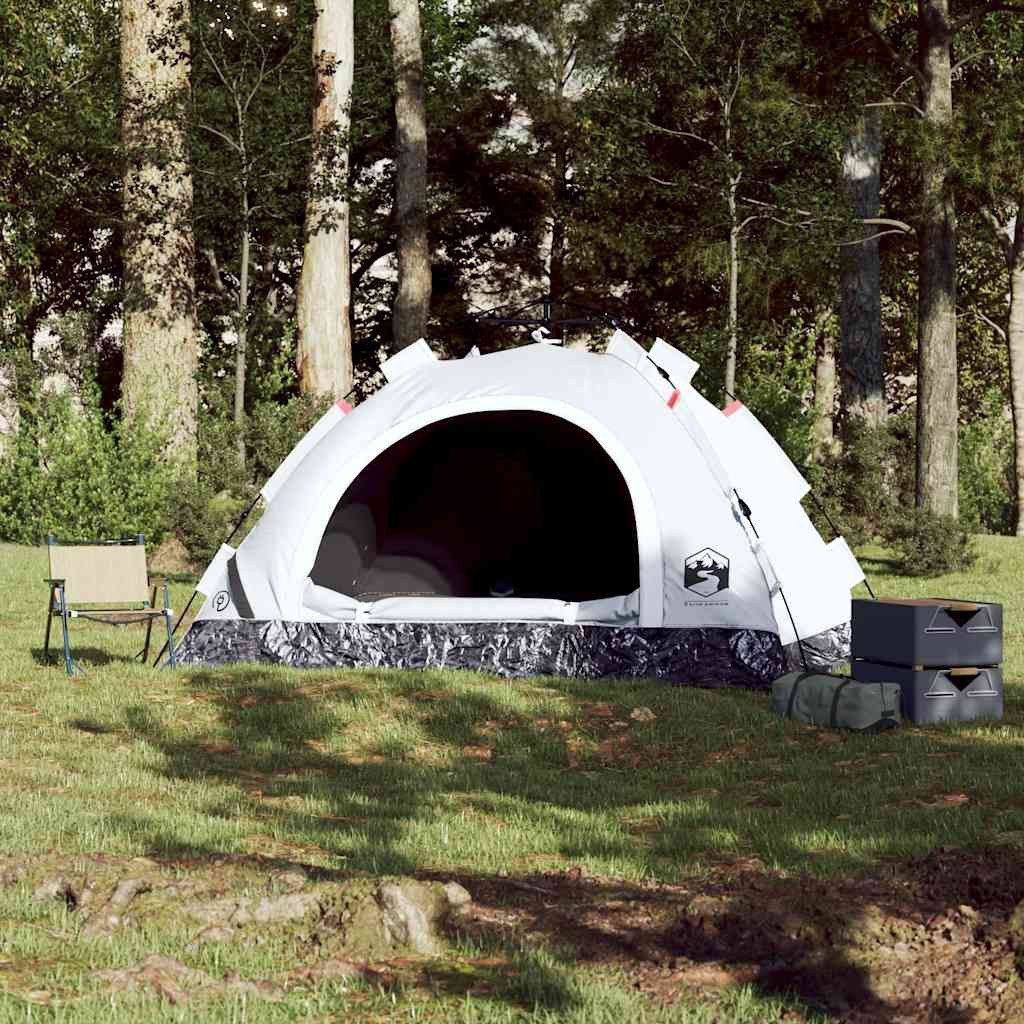 furnicato Faltzelt Campingzelt Kuppel 200x150x120 cm Weiß, (1 tlg), Wetterfestes Leichtzelt mit E-Anschluss und integrierten Netzwänden