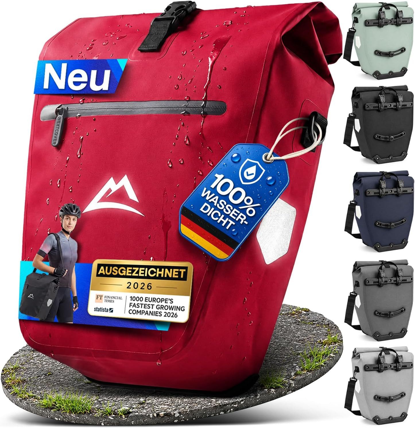 Nextcover Fahrradtasche Nextcover® Fahrradtasche für Gepäckträger