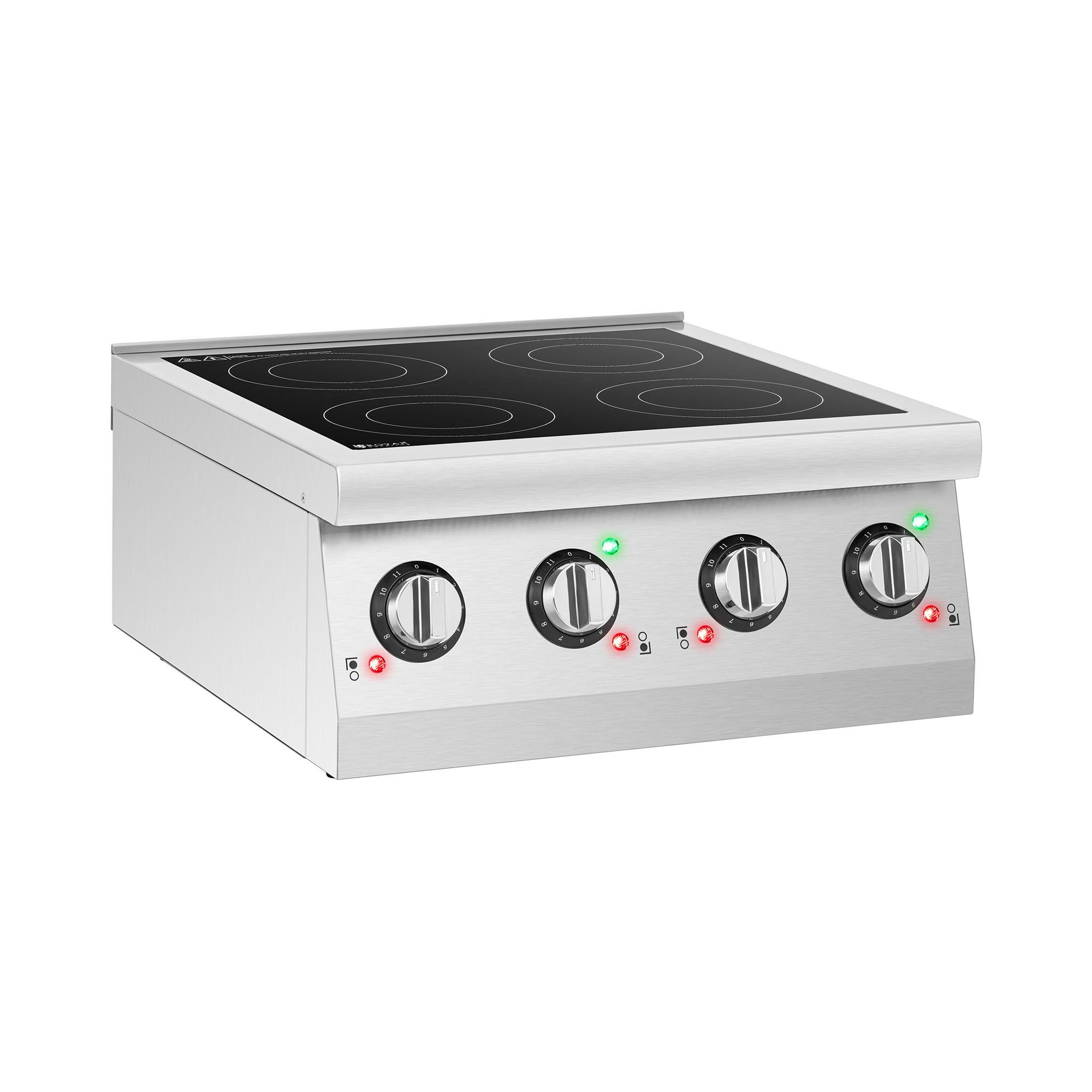 Royal Catering Induktions-Kochfeld RCIC-6000, Induktionsplatte tragbare Kochplatte Induktion 4 Platten Ø 12 - 26 cm