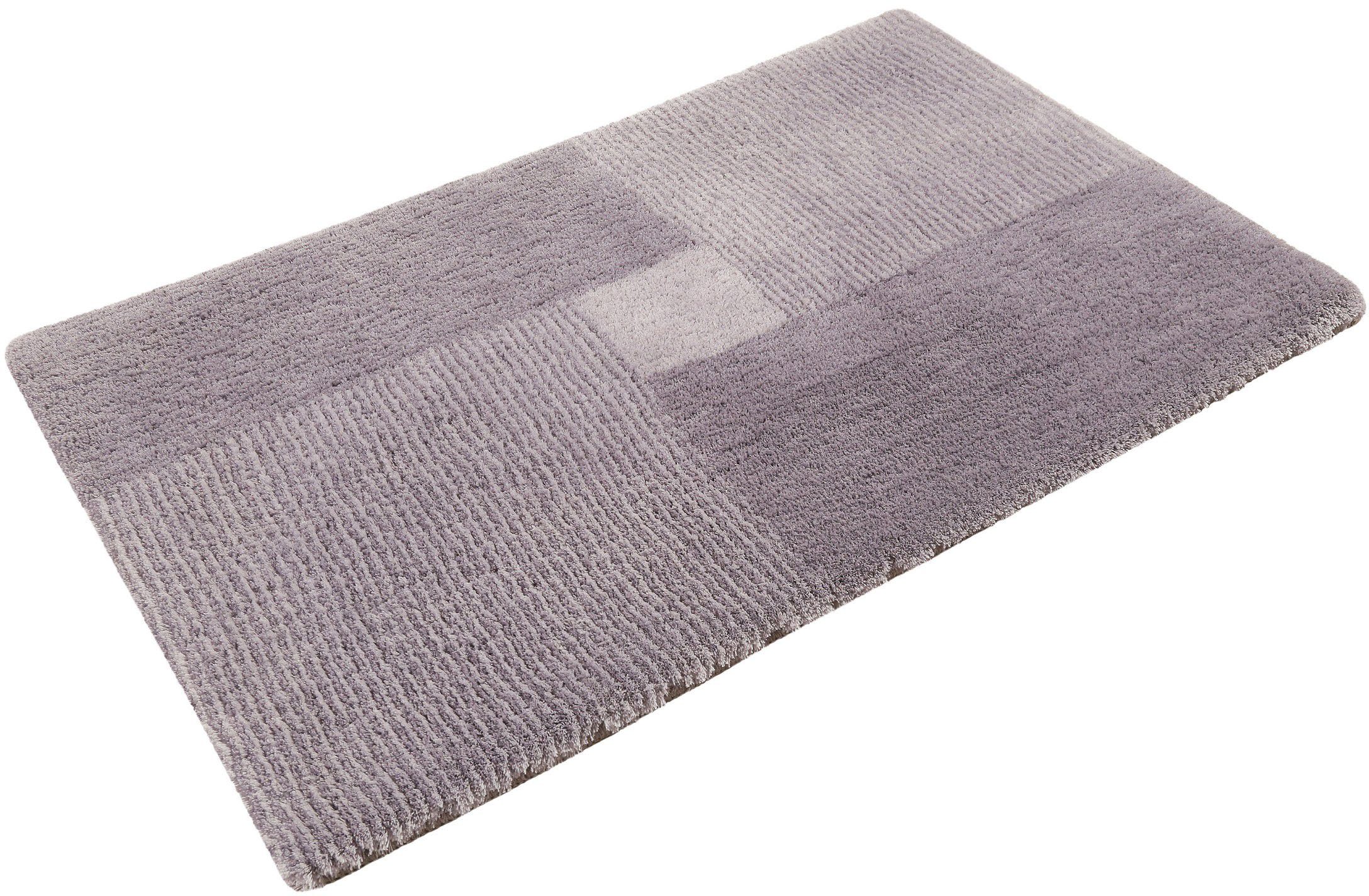 Homie Living Badematte San Piero, Höhe 30 mm, rutschhemmend beschichtet, schnell trocknend, fußbodenheizungsgeeignet, Polyester, rechteckig, Badteppich, kuschelig weich, uni, waschbar, Badezimmerteppich