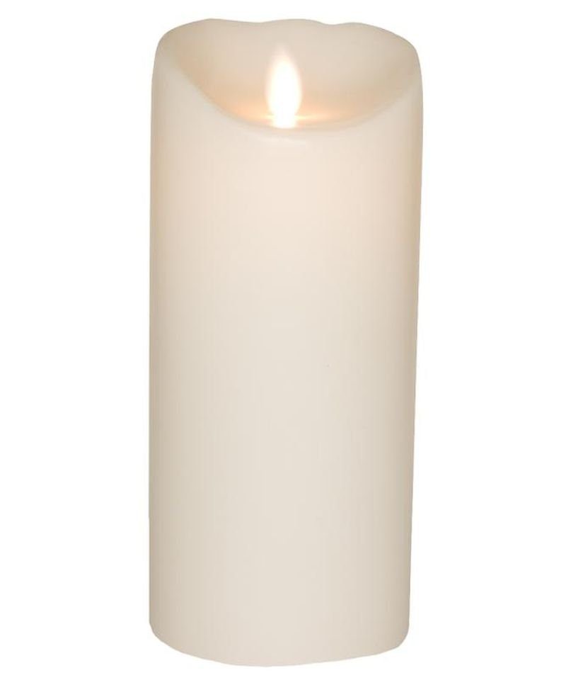 SOMPEX LED-Kerze Flame LED Kerze weiß 18cm (Kerze), mit Timer, Echtwachs, täuschend echtes Свечиlicht