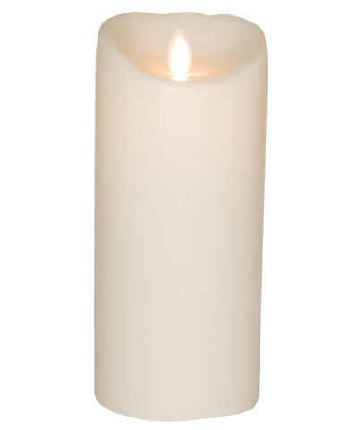 SOMPEX LED-Kerze Flame LED Kerze weiß 18cm (Kerze), mit Timer, Echtwachs, täuschend echtes Kerzenlicht