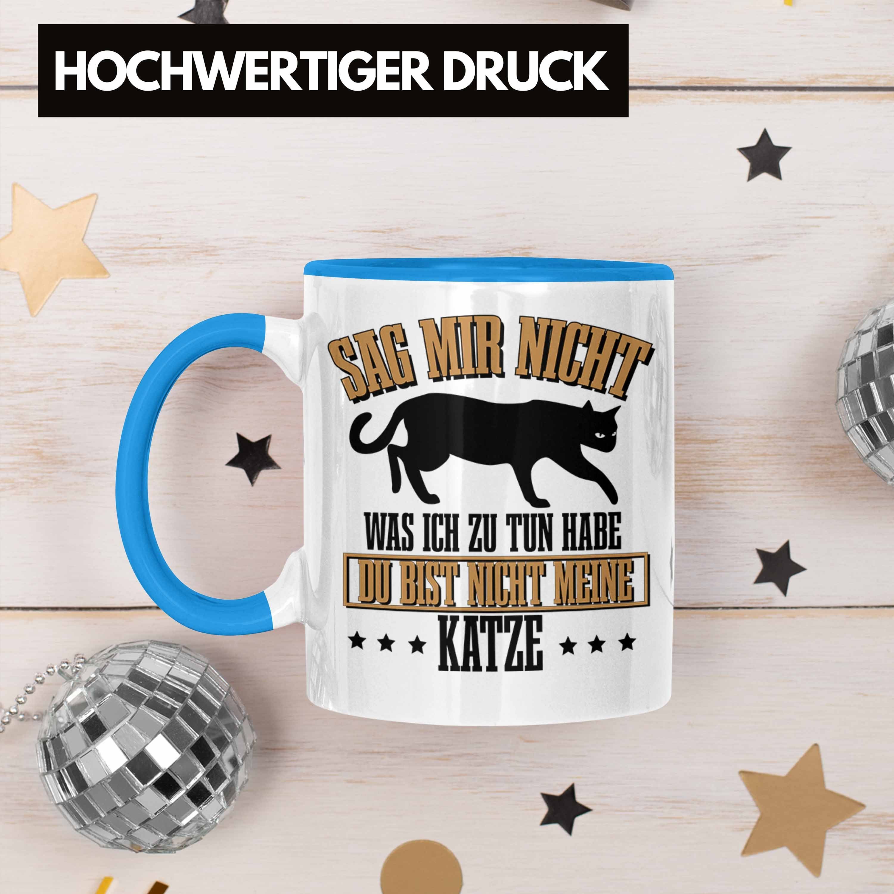 für Katzenbesitzer Blau Lustige Geschenk Tasse für Tasse Katzen-Mamas Trendation