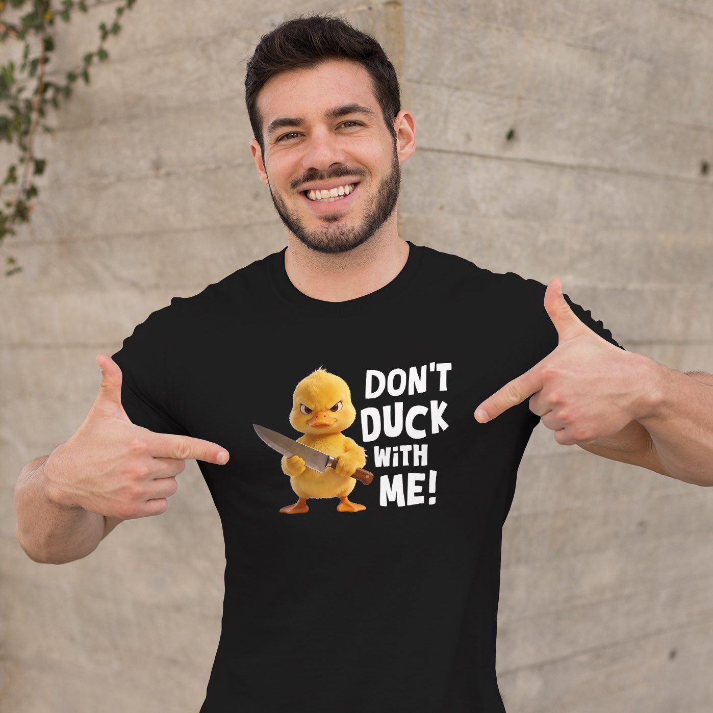 MoonWorks Print-Shirt Herren T-Shirt Spruch Don't Duck with me - Gans Ente - Pintshirt mit Print