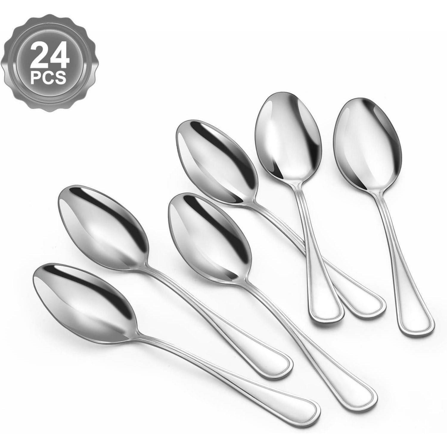 LuxusKollektion Teelöffel Teelöffel Set 24 Stück Kaffeelöffel 13,7cm Espressolöffel