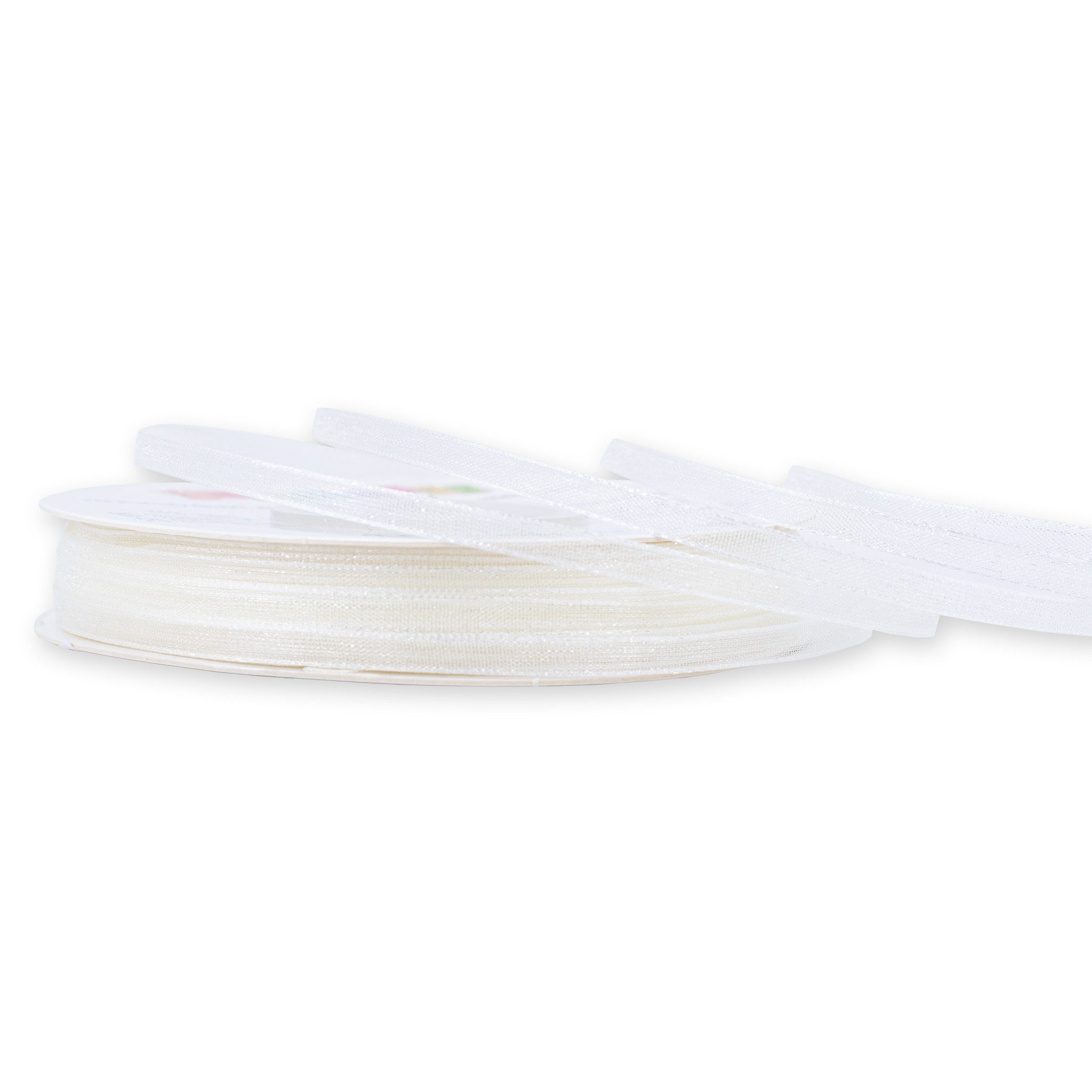 Creativery Organzaband, Organzaband 3mm x 50m Rolle Ivory / Elfenbein
