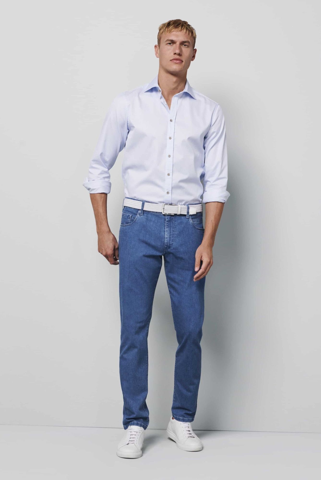 MEYER 5-Pocket-Jeans Coolmax EcoMade dunkelblau | Jeans