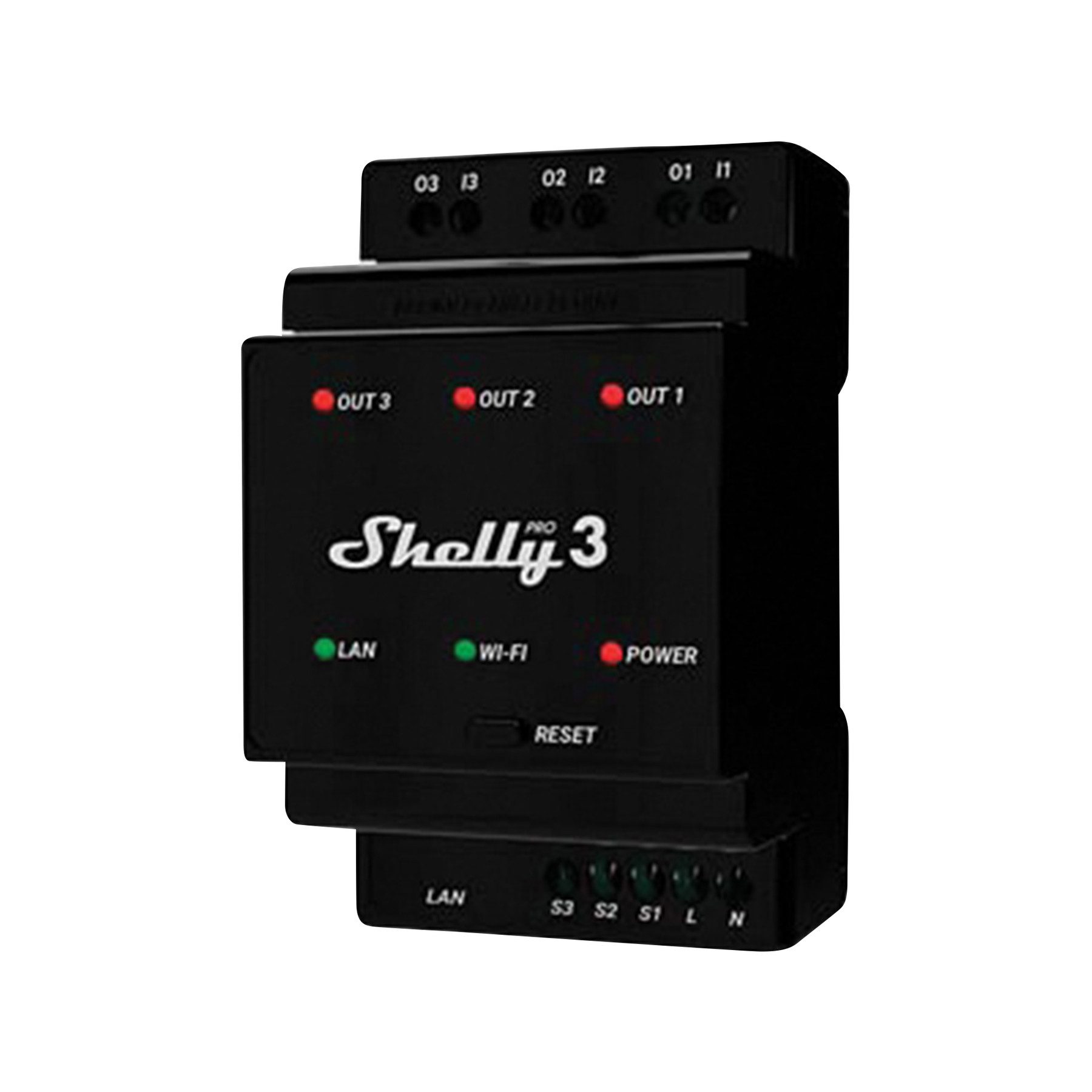 SHELLY WLAN & LAN Schaltaktor Pro 3, 3x 16 A Smart-Home-Zubehör