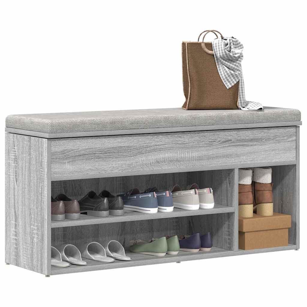vidaXL Schuhregal Schuhbank Grau Sonoma 102x30,5x45 günstig online kaufen
