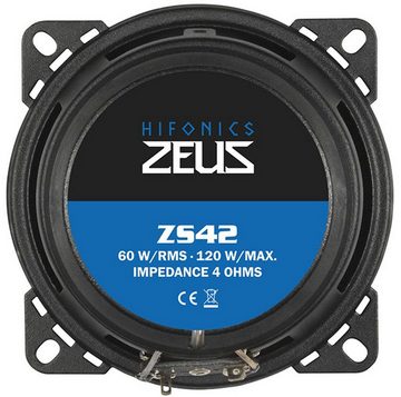Hifonics Zeus 2-Wege Koax 10cm ZS-42 Paar 120 Watt Auto-Lautsprecher