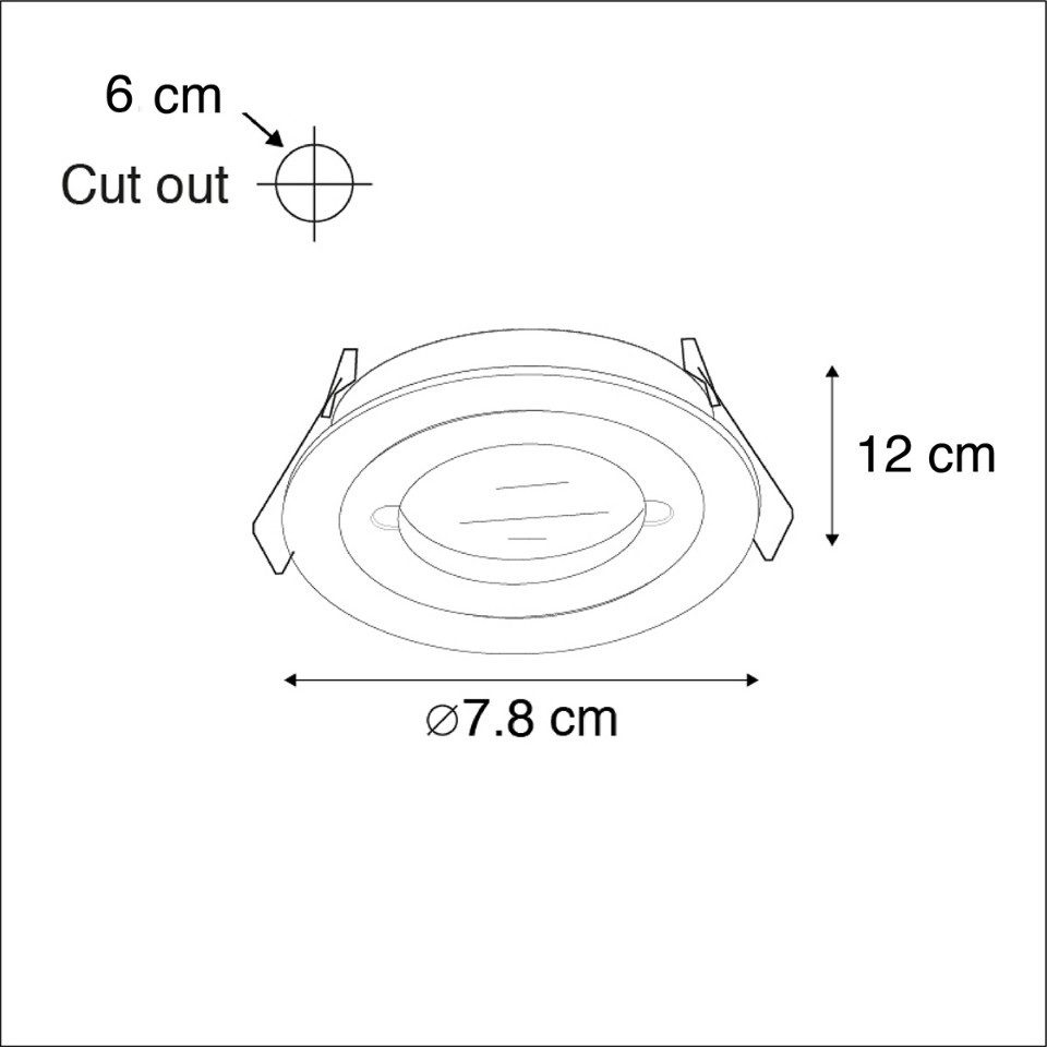 Qazqa LED Einbaustrahler 97595, ohne Leuchtmittel, Neutralweiß
