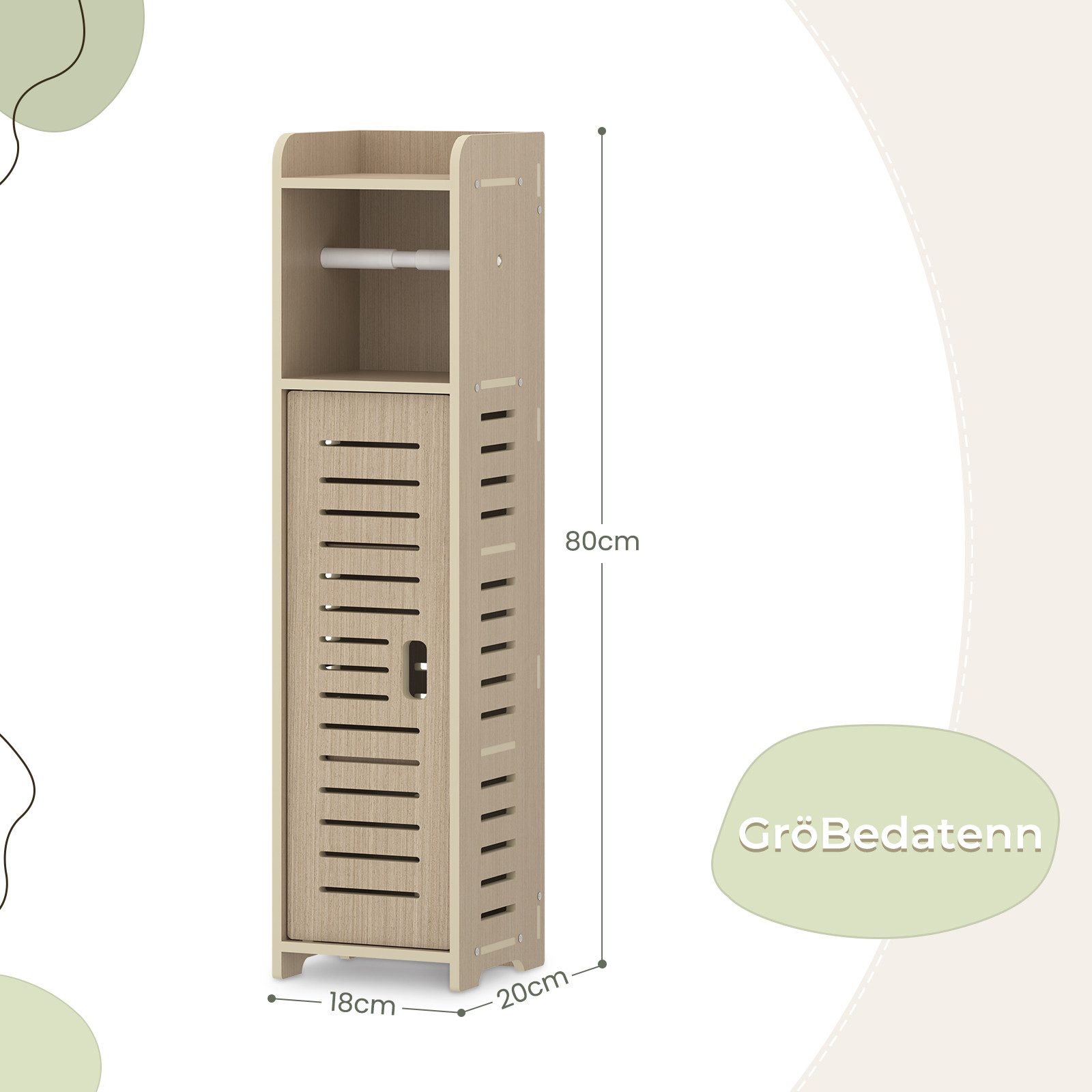 Dripex Beistellschrank Badschrank schmal, Toilettenschrank mit Papierrollen günstig online kaufen