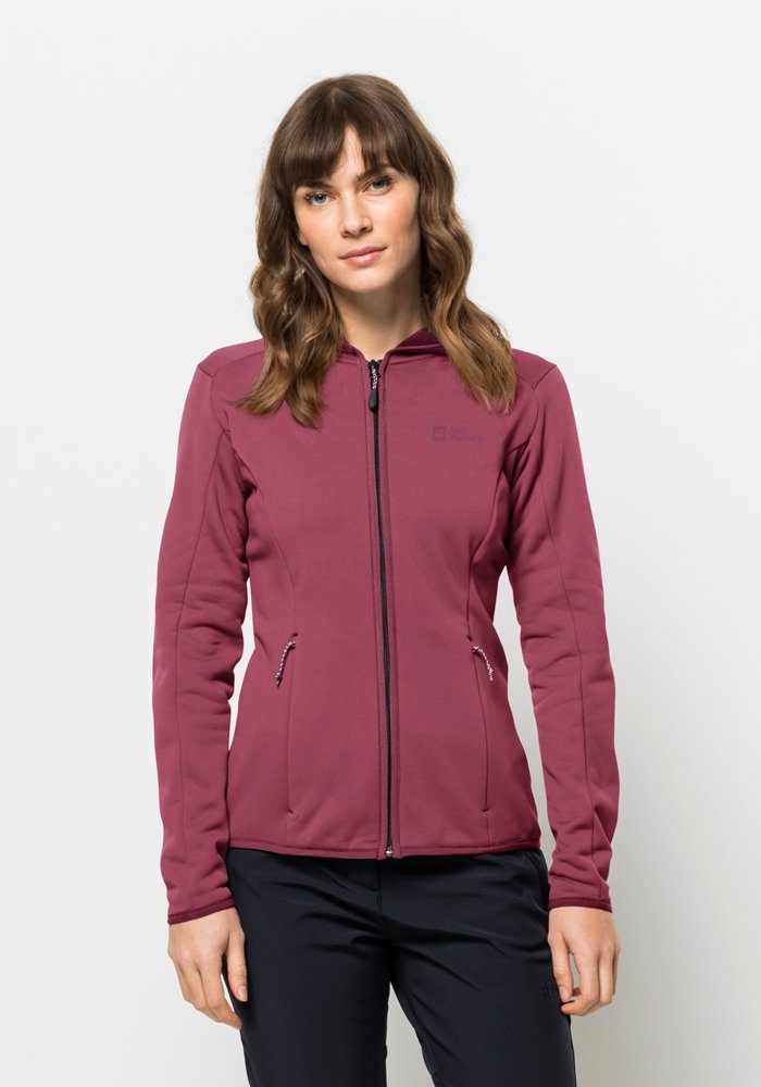 Jack Wolfskin Fleecejacke BAISELBERG HOODED FZ W sangria-red