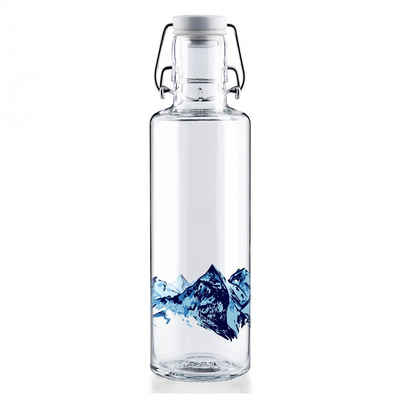 soulbottles Trinkflasche 0,6l Glastrinkflasche - Alpenblick
