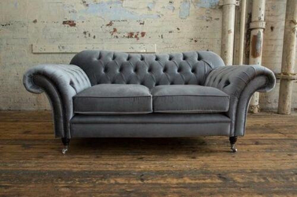 JVmoebel Sofa 2 Sitzer Couch Polster Sofa Textil Chesterfield Couchen