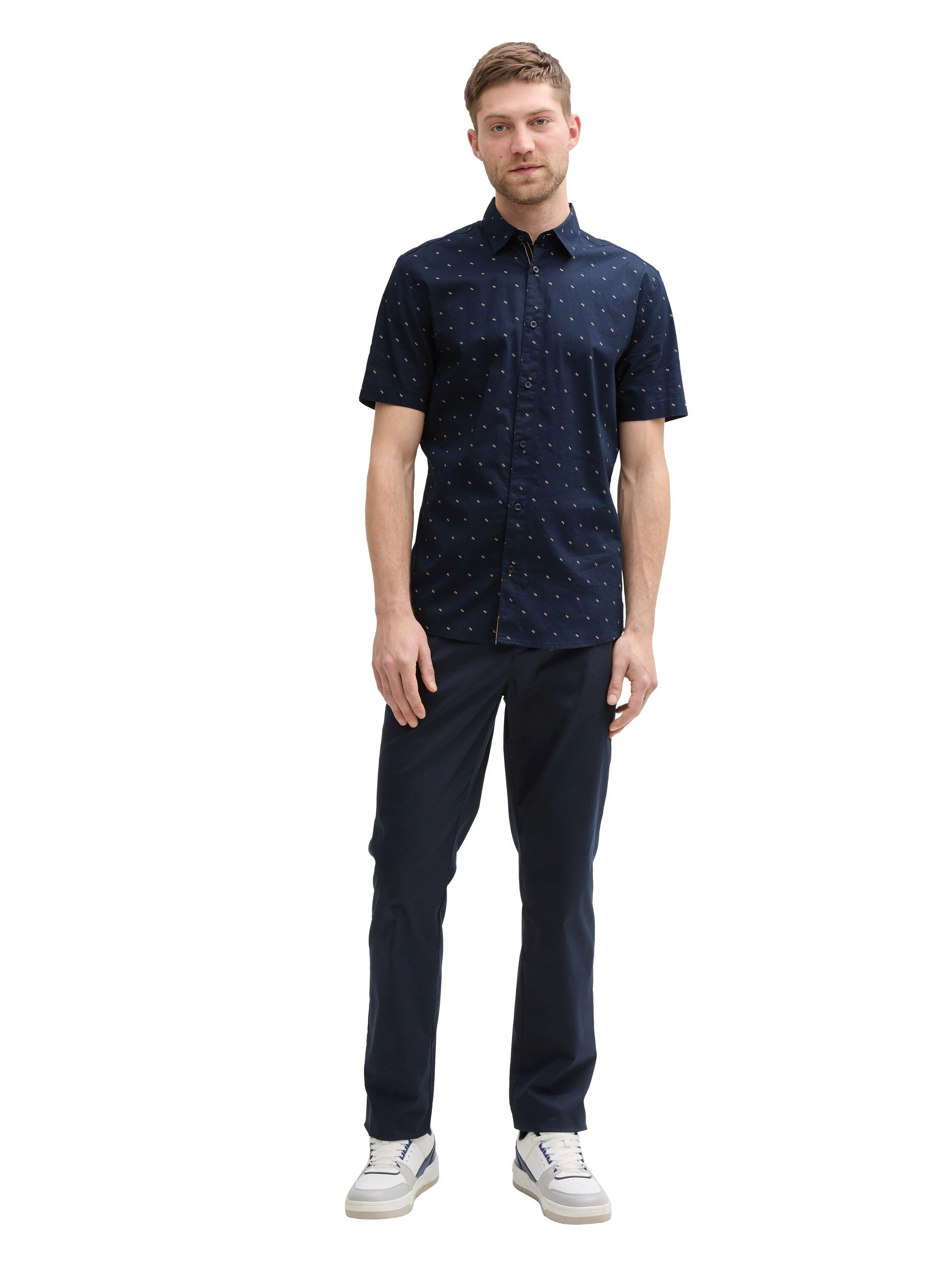 TOM TAILOR Kurzarmhemd Fitted Kurzarmhemd mit günstig online kaufen
