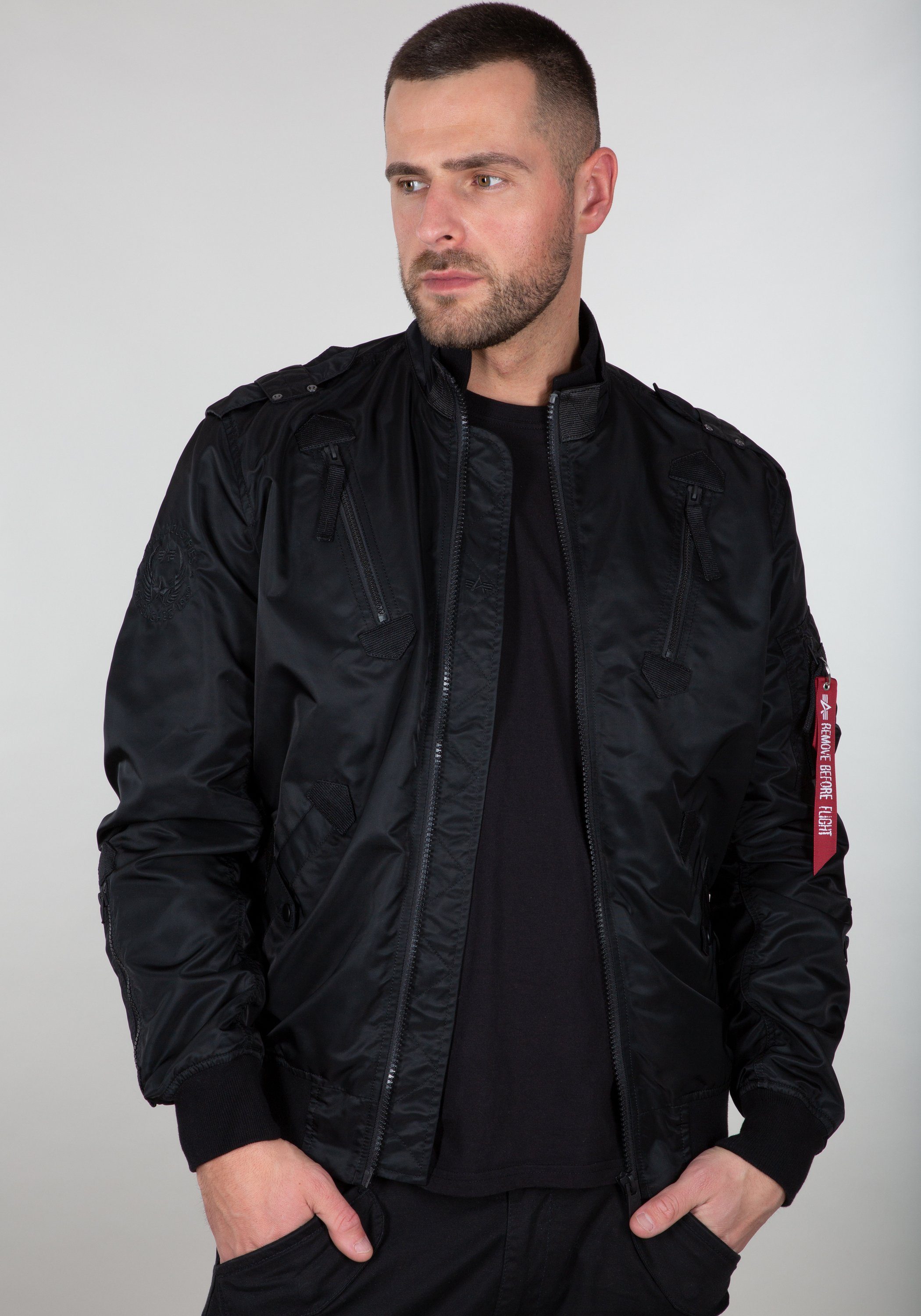 Alpha Industries Bomberjacke Alpha all Industries & Jackets Flight black II Falcon Men - Bomber