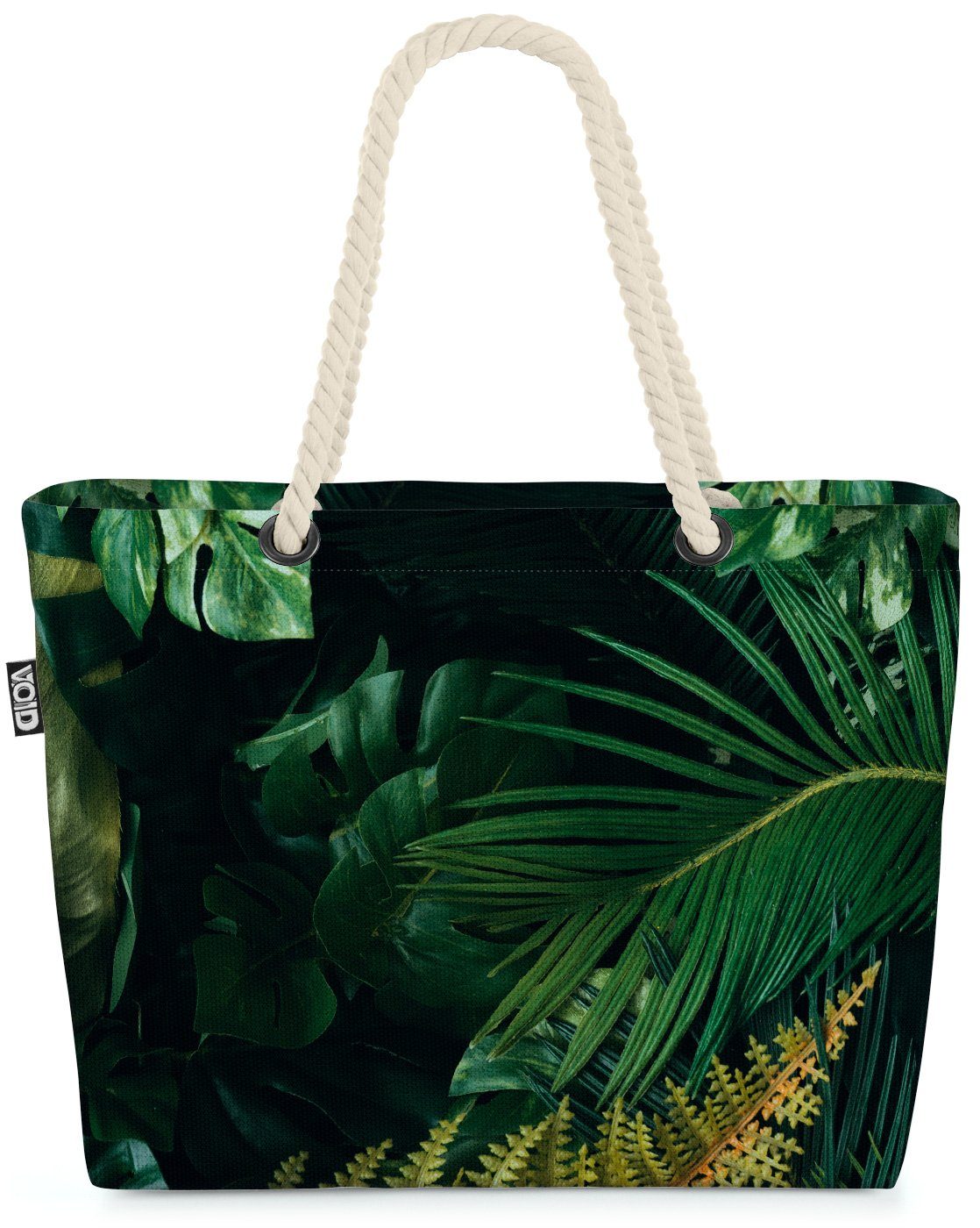 Tropen Bag Palmen Blätter Beach reise (1-tlg), Hawaii Palmen Safari VOID Urlaub Farn Strandtasche tropisch
