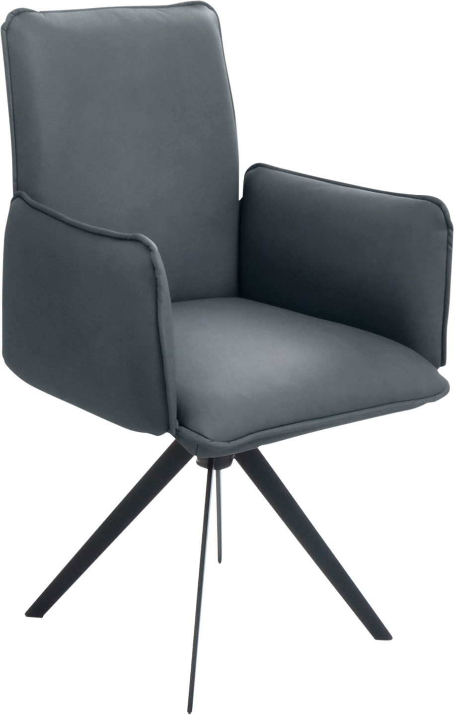 K+W Komfort & Wohnen Drehstuhl, Blitzdrehkreuz und Rückholfunktion, dekorativer 12mm Biese